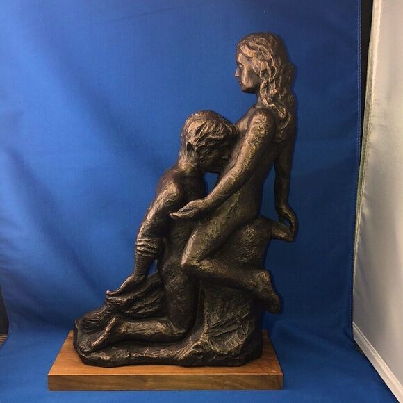 Vintage 1960 Auguste Rodin "Eternal Idol" Statue by Austin Production MCM. - Picture 1 of 6